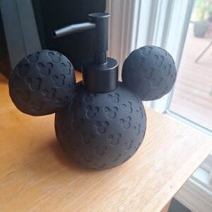 Disney Mickey mouse icon soap or lotion dispenser matte black new